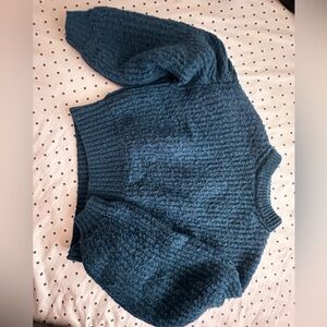 Zara Textured Teal Sweater
